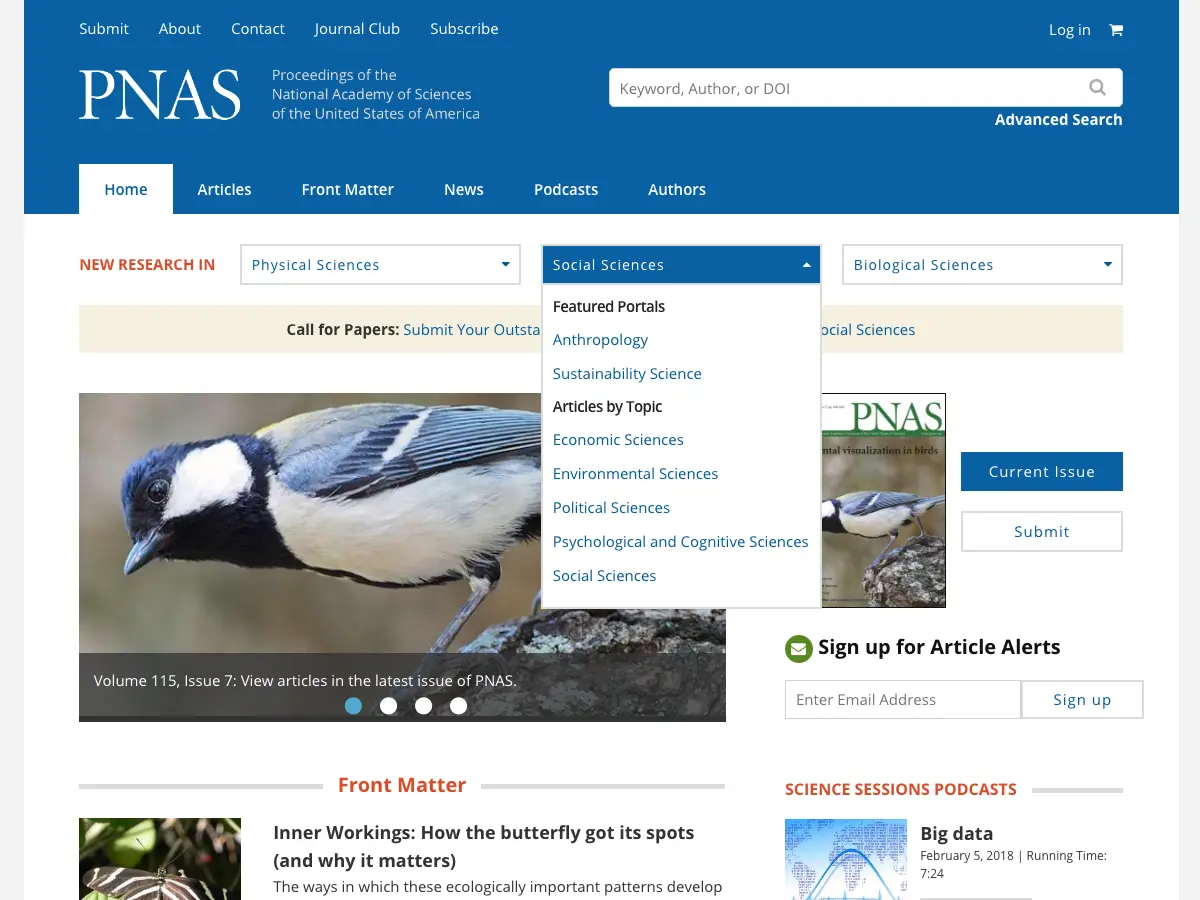 PNAS Proceedings Of The National Academy Of Sciences Journal Redesign